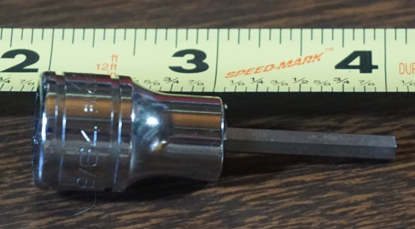 Super SNAP ON #FA4.5E 9/64″ ALLEN Bit & SOCKET DRIVER Standard Length – CLEAN