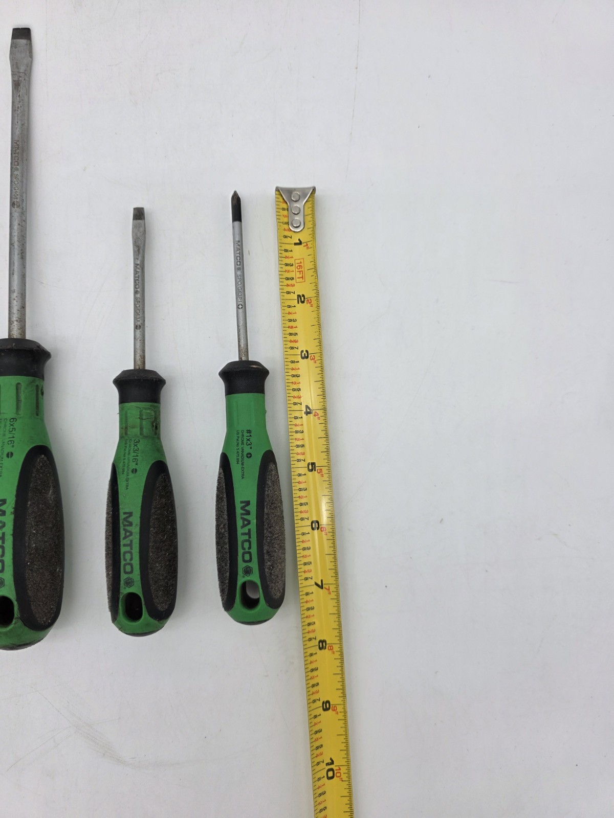 Matco Screwdriver Set Ergonomic Felt Grips Witte Germany 5 Pieces Green