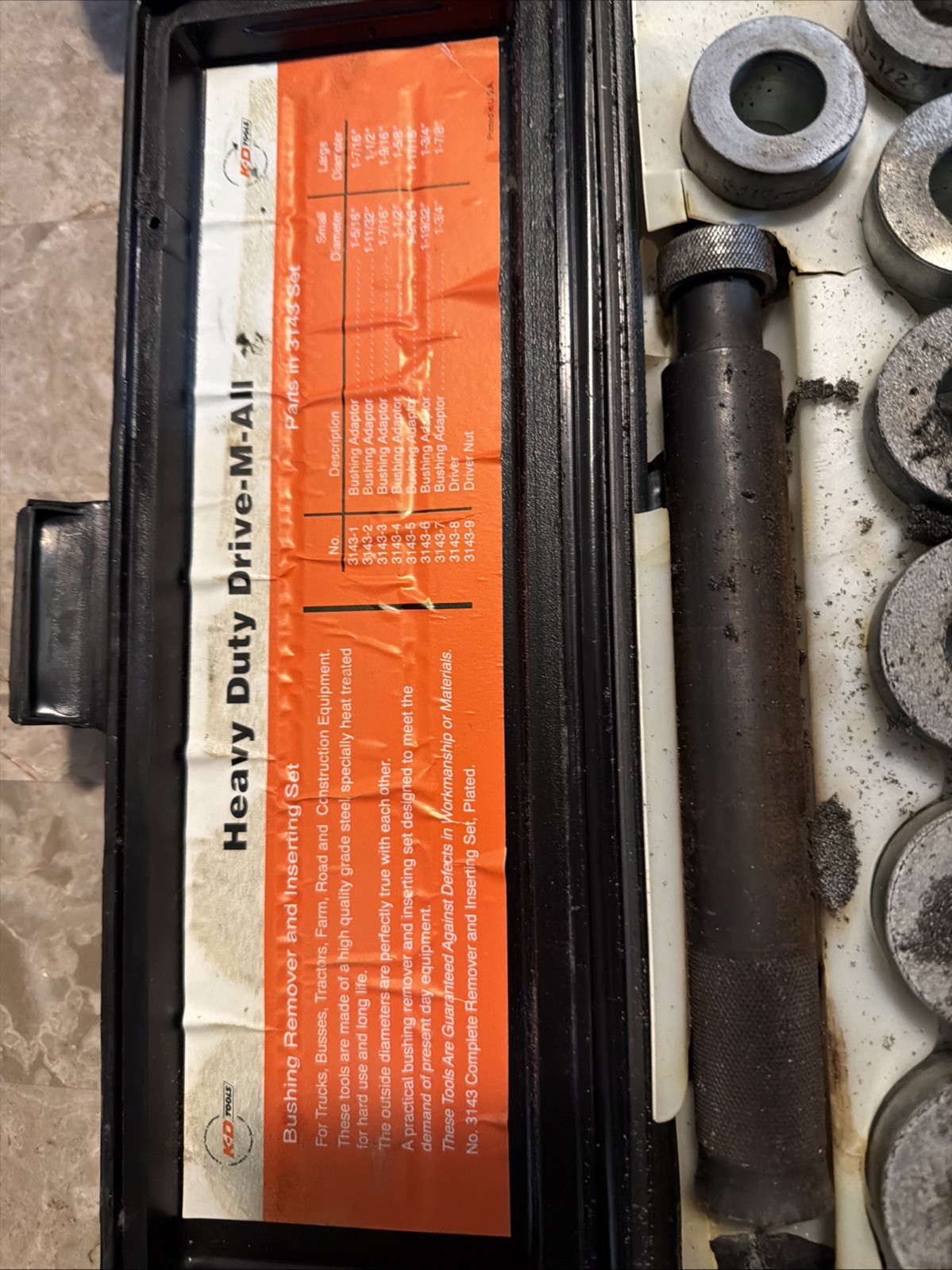 Heavy Duty drive-M-All Bushing Remover And Inserting Set