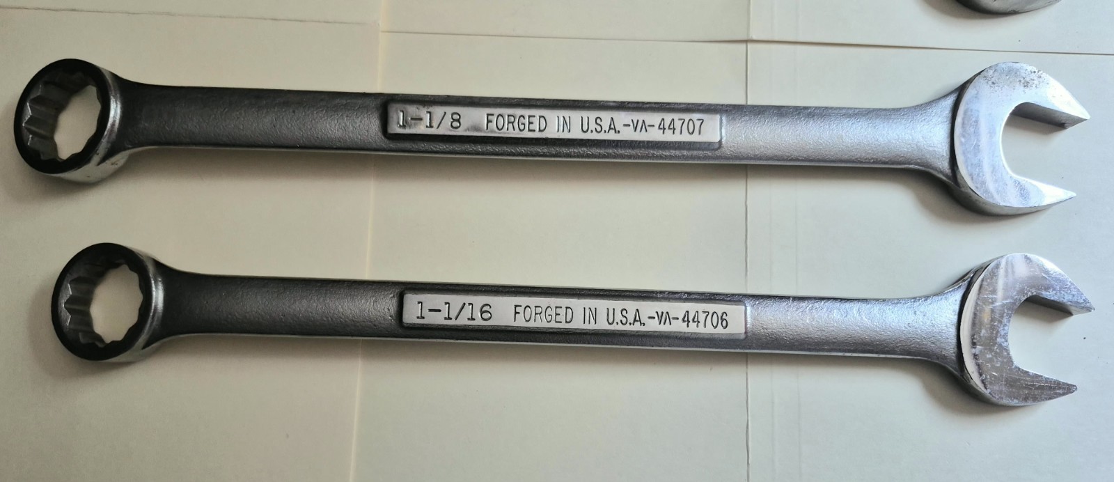 Craftsman USA 4 Piece VA Combination Wrench Set*1-1/16,*1-1/8,*1-1/4,*1-5/16