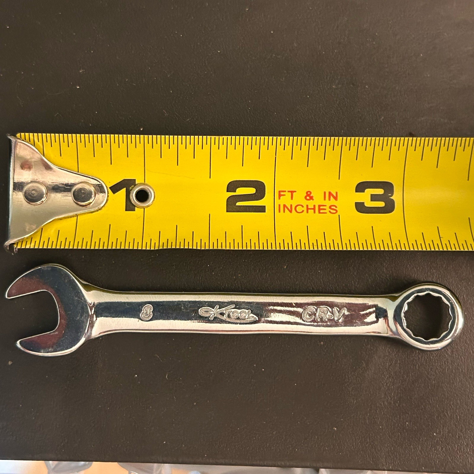 K Tool Short Combination Wrench 8mm, Metric, Chrome Finish (KTI41708)