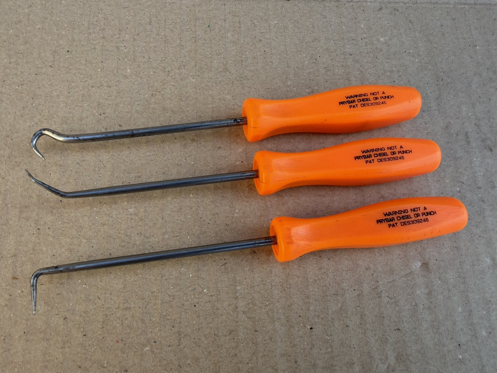 Snap On Hard Handled Orange Pick Set Rare In Wallet ASA204A