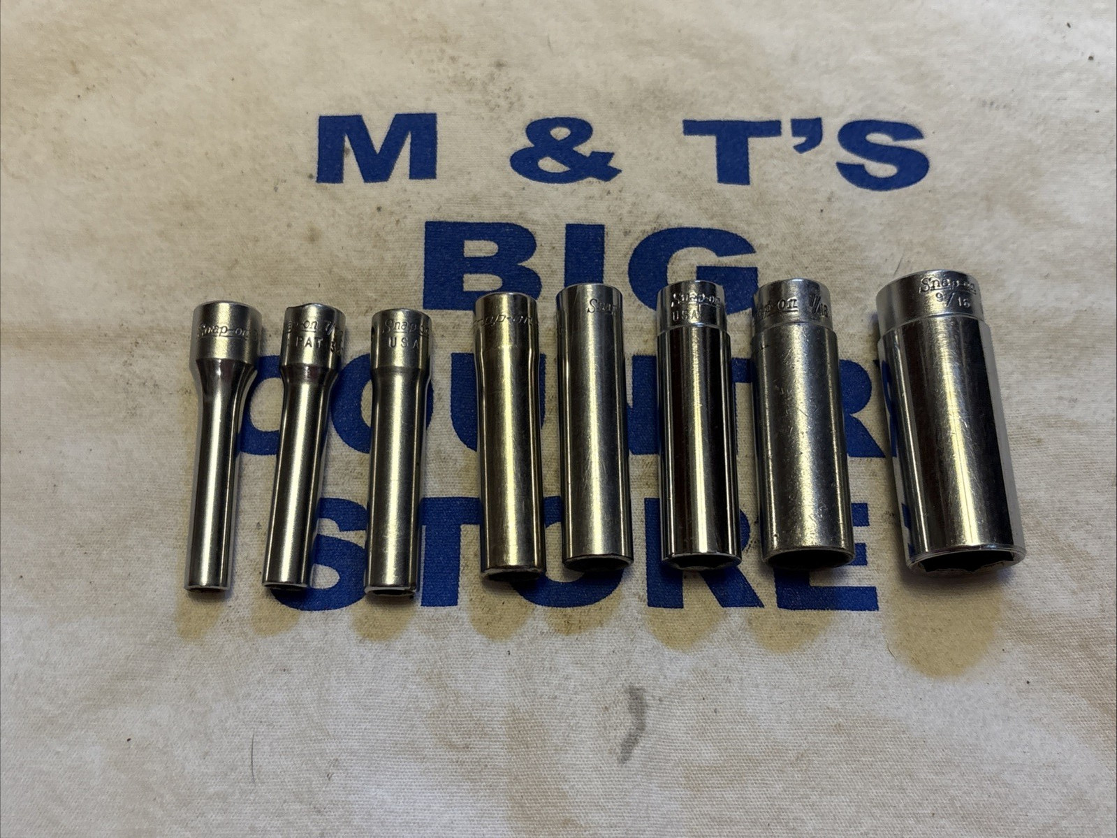 Snap-on Tools USA 1/4″ Drive 8pc SAE 6pt Deep Socket Set (3/16- 9/16) STM