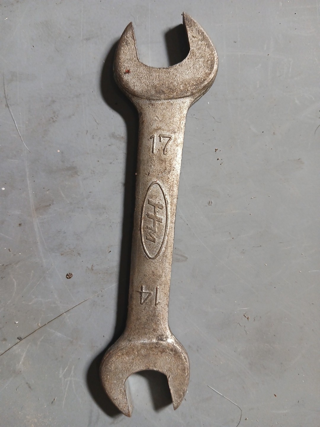 Vintage Honda Motors HM Double Open End Wrench 14mm & 17mm