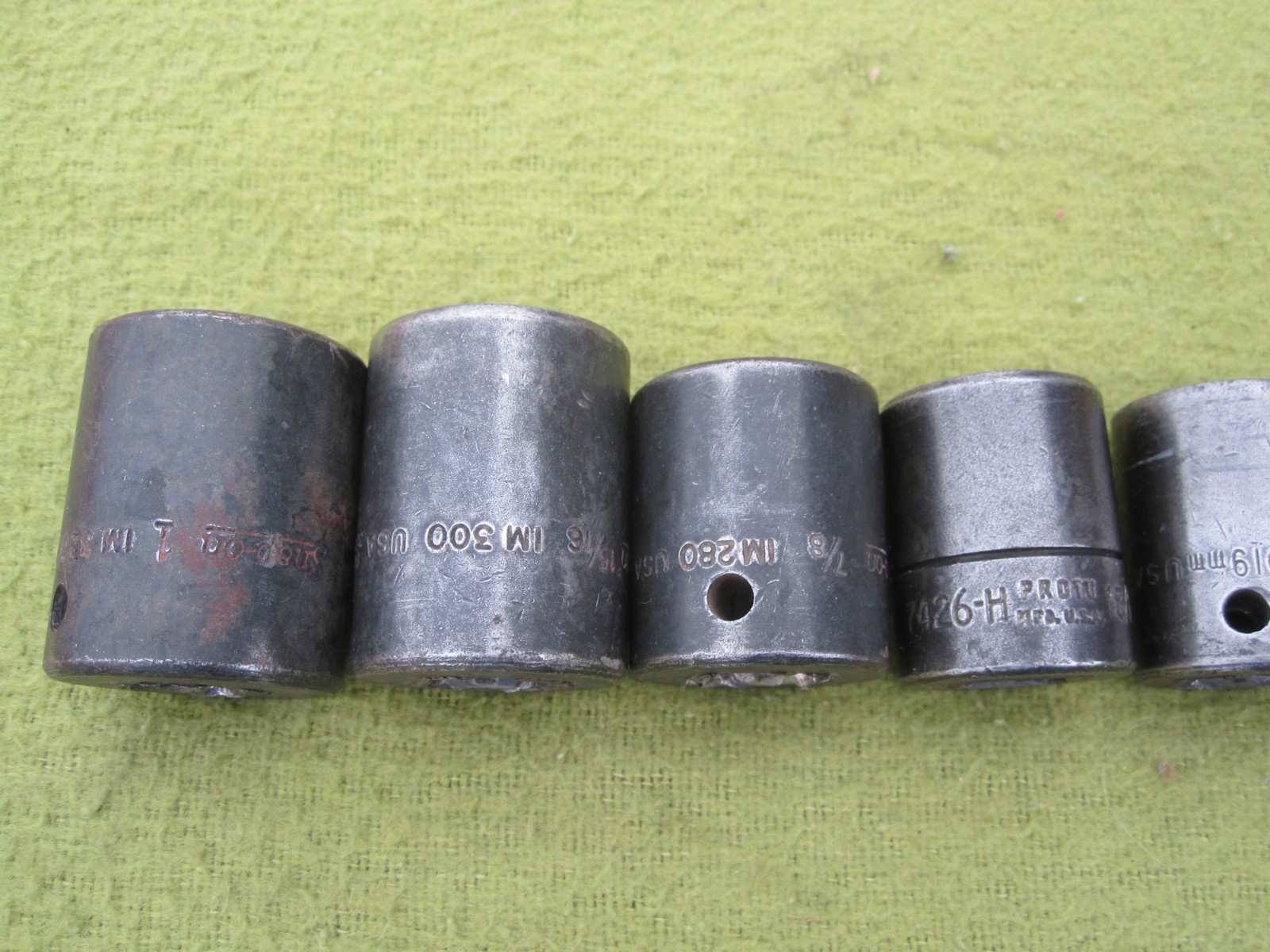 Snap-on 1/2″ Drive 11pc SAE Inch 6pt Deep Socket Set 3/8 to 1 in USA