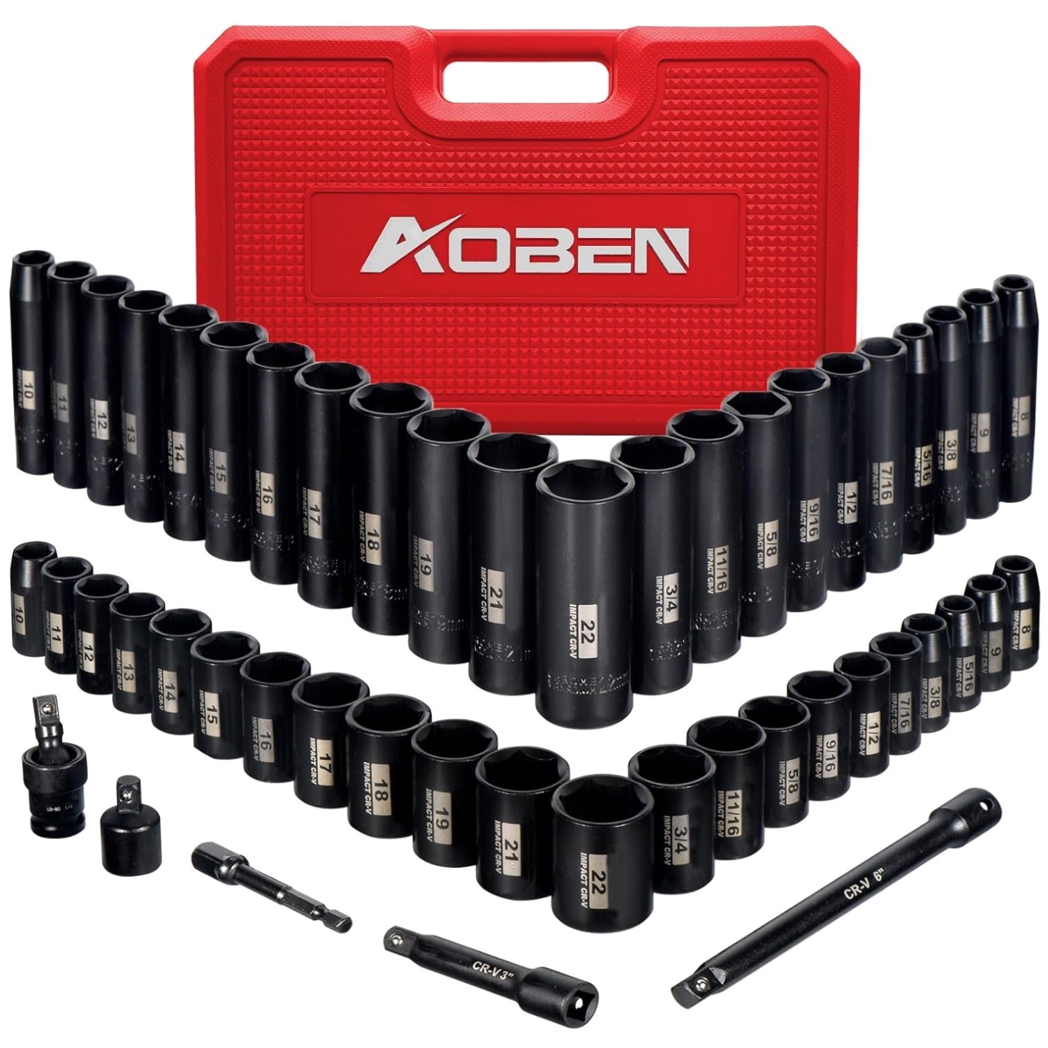Durably Built 49pc 3/8-Inch Drive Socket Set