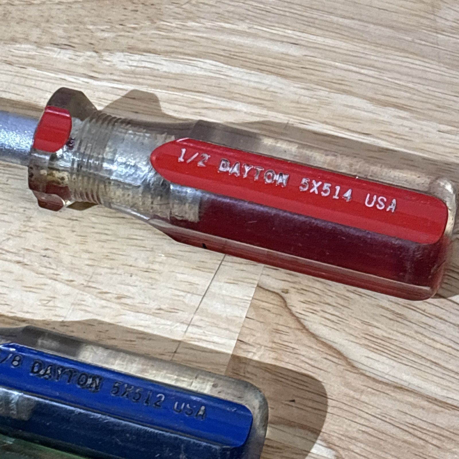 Dayton SAE Nut Driver Set LOT 3/16″ to 1/2″ Skips 5/16″ W/ Duplicates Vtg USA