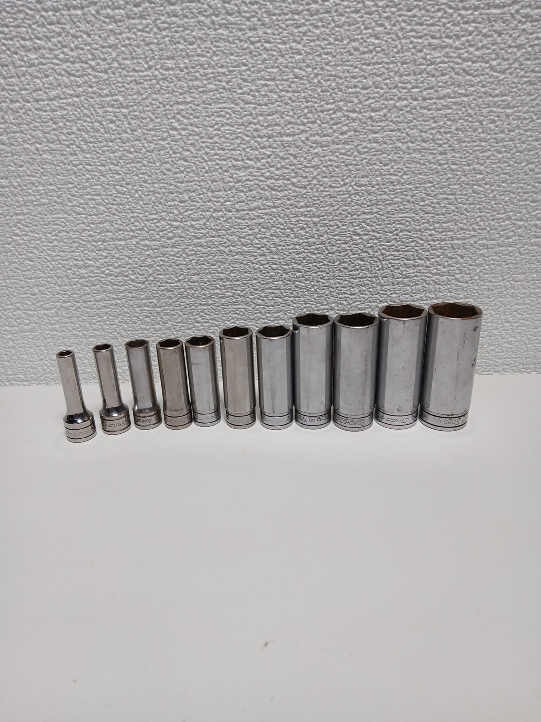 Snap-On 211SFSY 11pc 3/8″ Drive SAE Deep Chrome 6 Point Socket Set