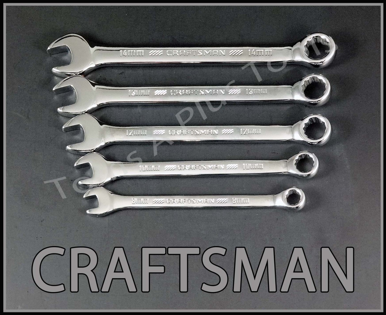 CRAFTSMAN TOOLS 10pc POLISHED Chrome SAE & METRIC 12pt Combination Wrench set