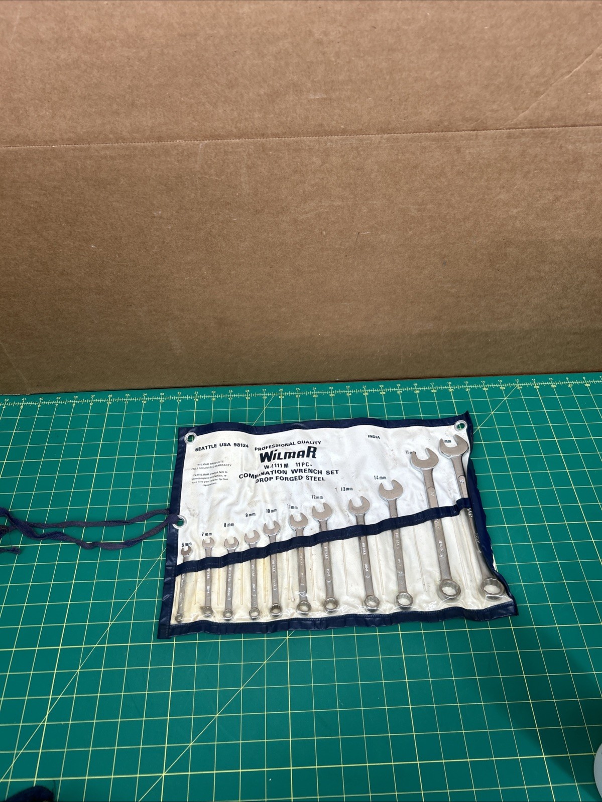 Wilmar 11 Piece Combination Wrench Set Metric 6mm-19mm Drop Forged ROLL UP CASE