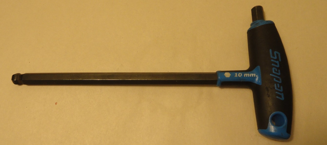 SNAP ON HEX T HANDLE ALLEN WRENCH AWSGM10 10MM 9 5/8″ OAL GC BLUE