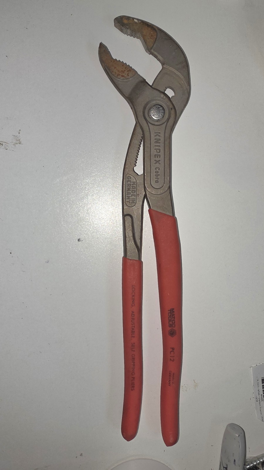 Matco Tools Knipex Cobra PC12 Adjustable Self-Gripping Pliers