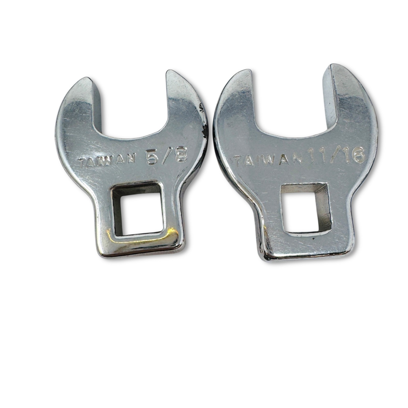 Unbranded 9/16 in, 5/8 in SAE 3/8 in Drive Open-End Crowfoot Wrench Set, 7 Pcs