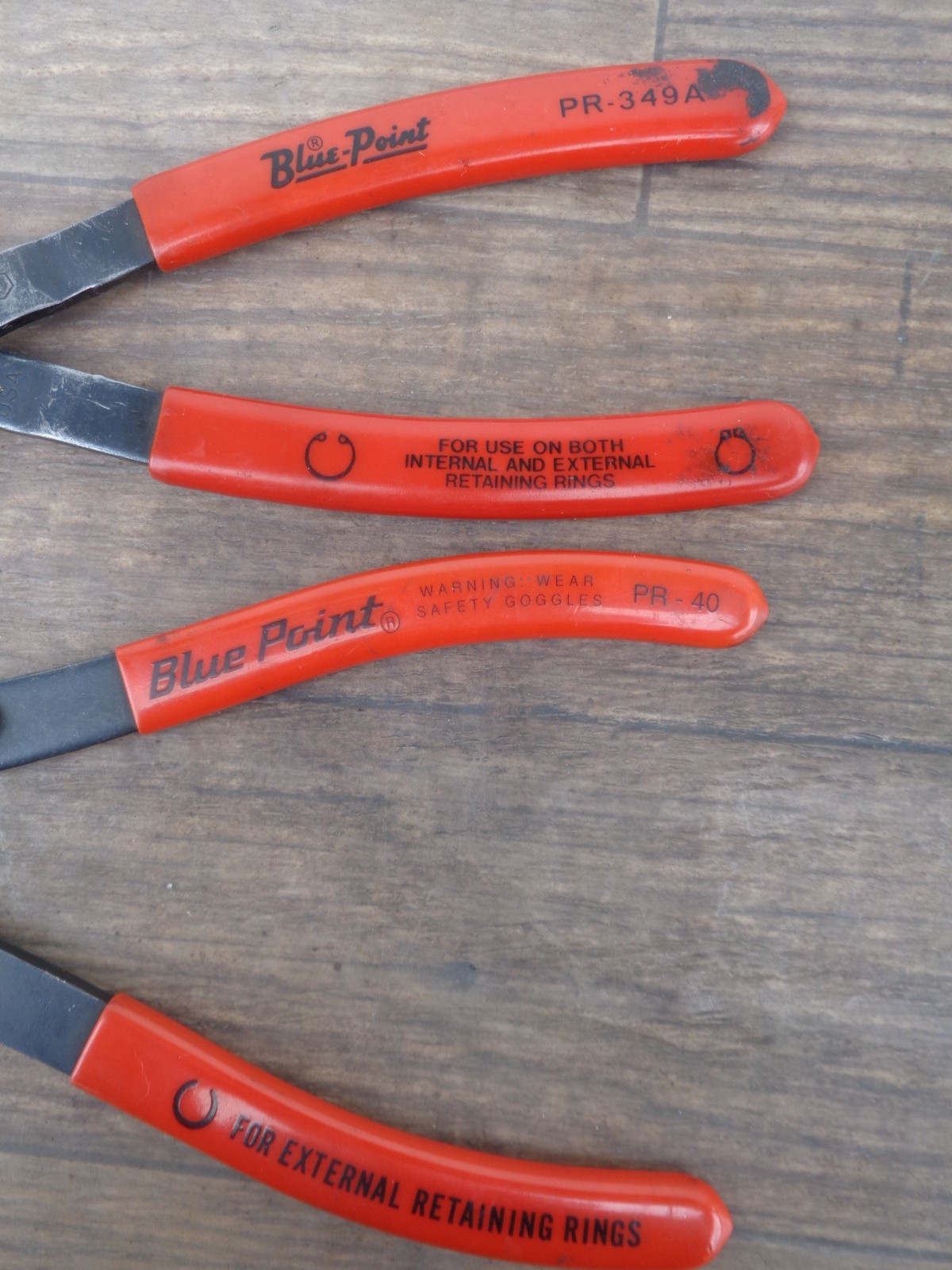 2 – Blue Point Snap Ring Pliers PR-40 & PR-349A Red Handles