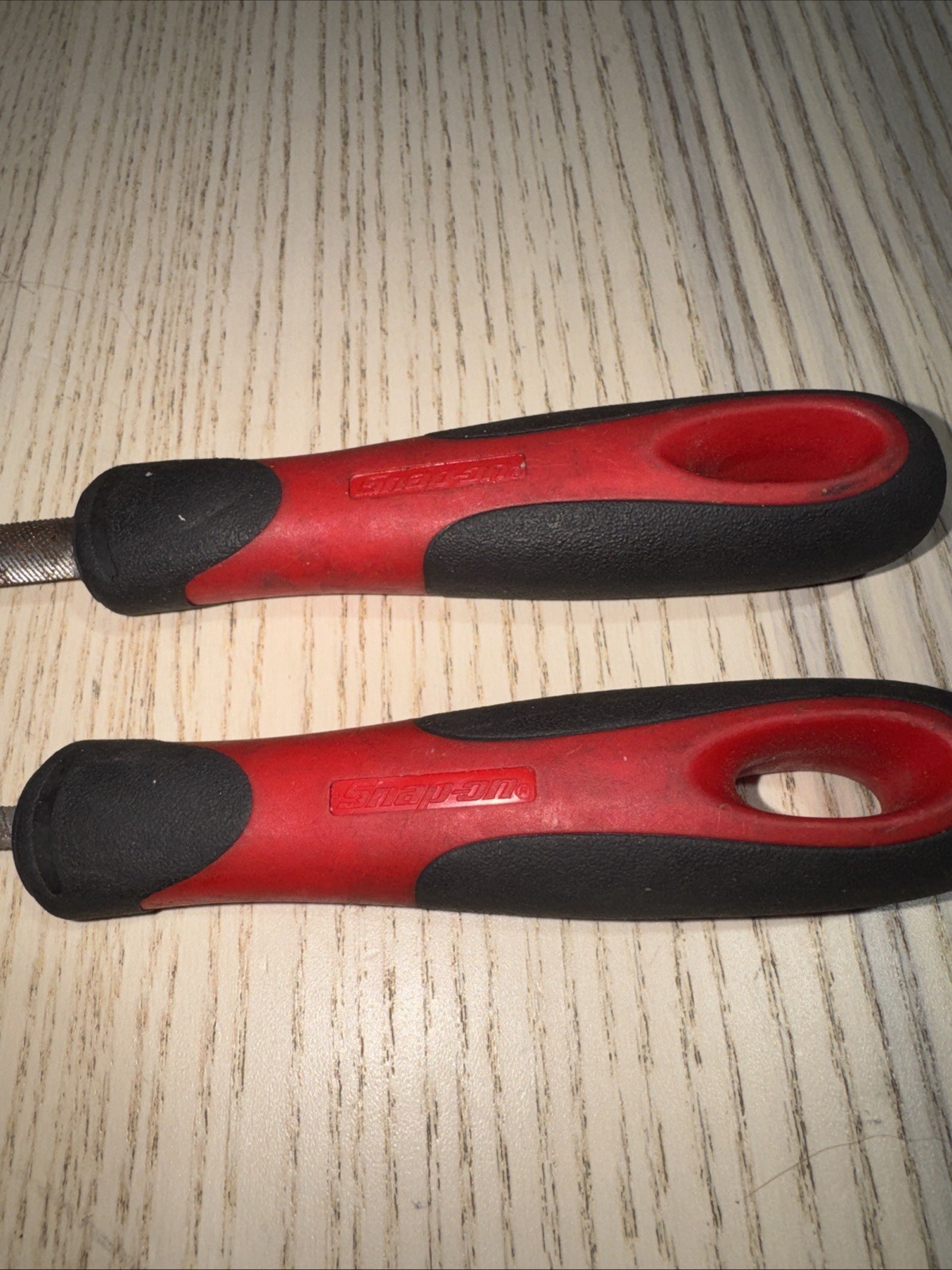 Snap-on SGFMN106 Mini Needle File Set Red Soft Grip Hand Tools – 2 Pieces