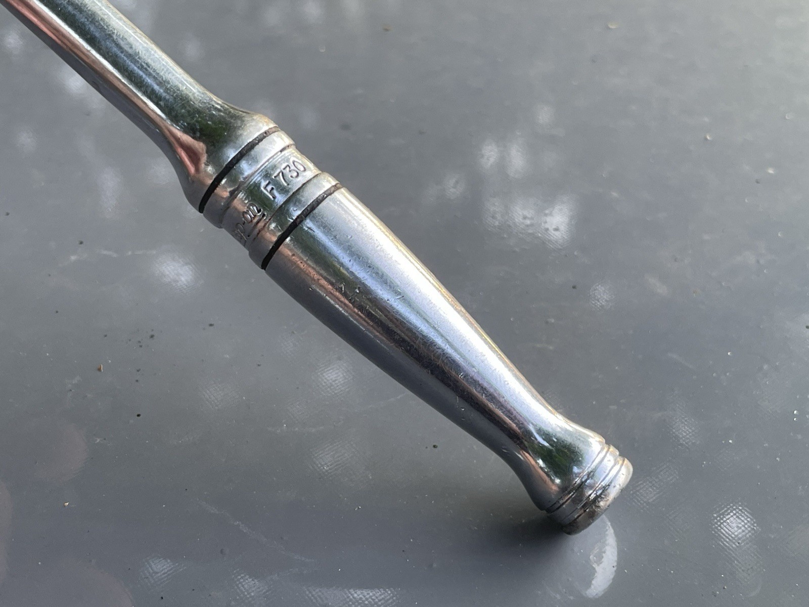 Vintage Snap On 3/8″ Drive 7.5″ Socket Ratchet Model F730 Made in USA