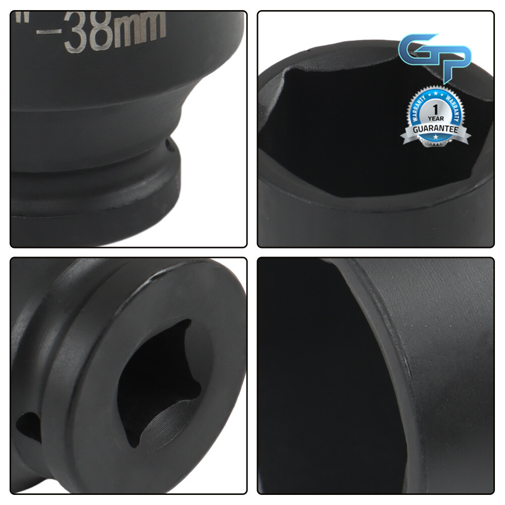 9pcs 29-38mm 1/2″ Drive Metric Axle Hub Nut Socket Deep Impact Socket Tool Kit