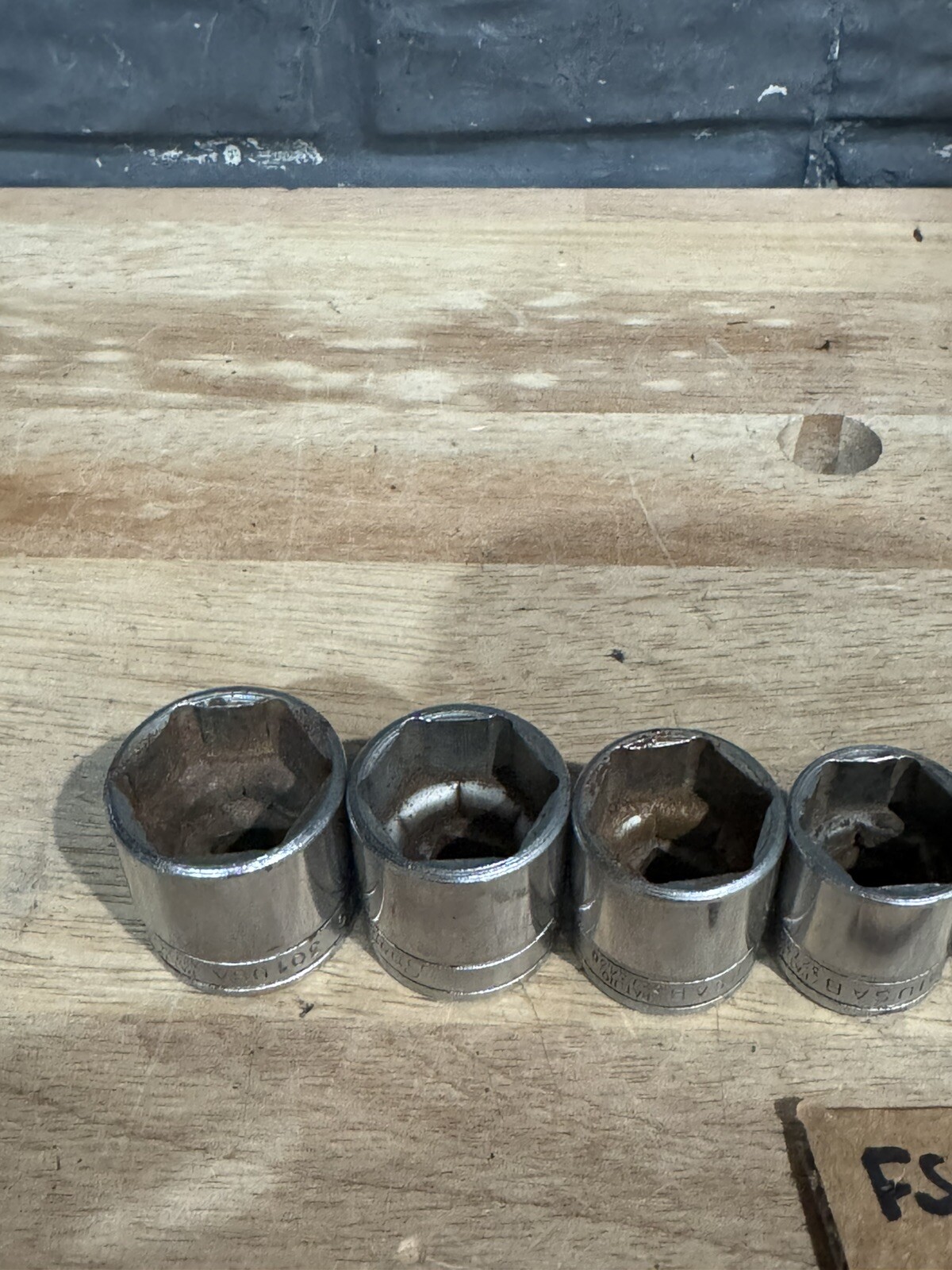SNAP ON TOOLS – 11Pc Shallow Socket Set, 3/8” Dr, 6pt FS 15/16 – 1/2 & 3/8 – 1/4