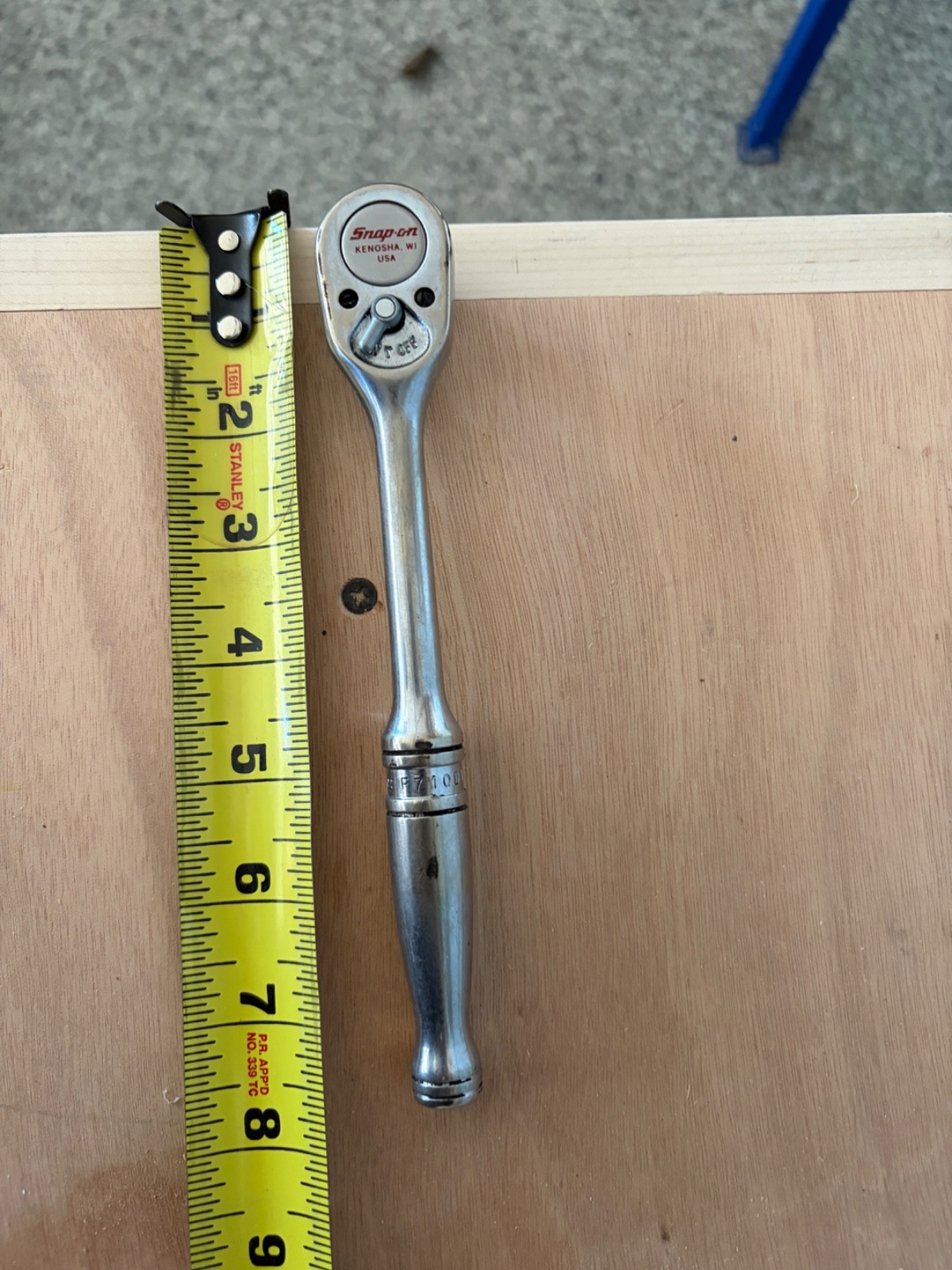 snap on 3/8 ratchet 7.75 inch long