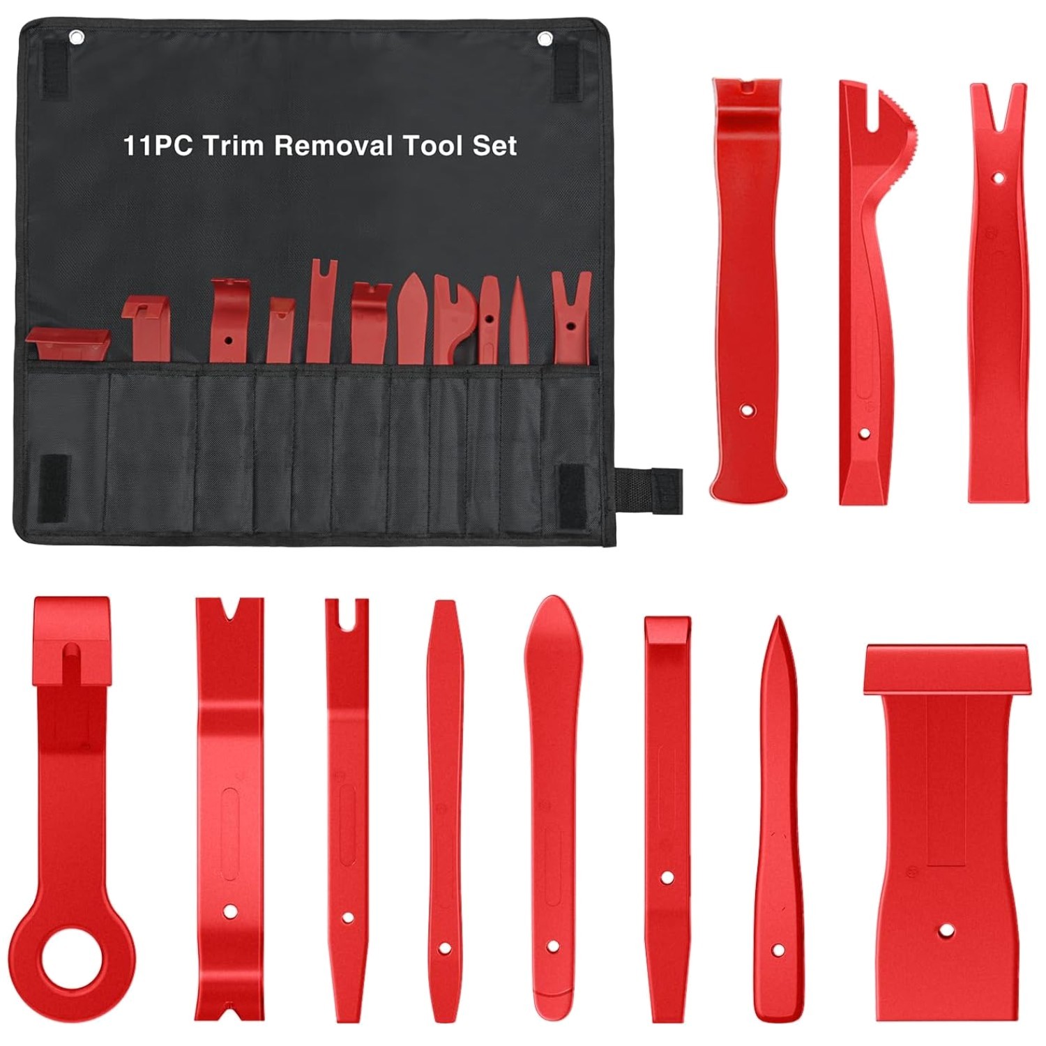 11PCS Car Trim Removal Tool Kit – Red