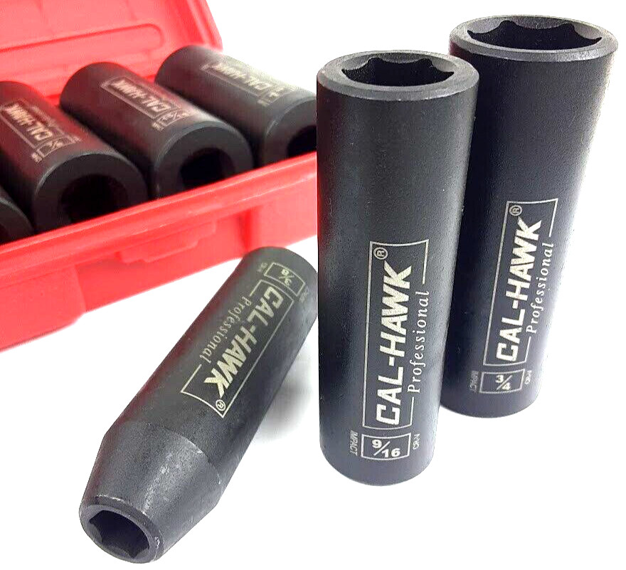 11 pc 1/2″Dr. 6 POINT SAE Deep Impact Socket Chrome Vanadium CRV 3/8″ To 1″ Set