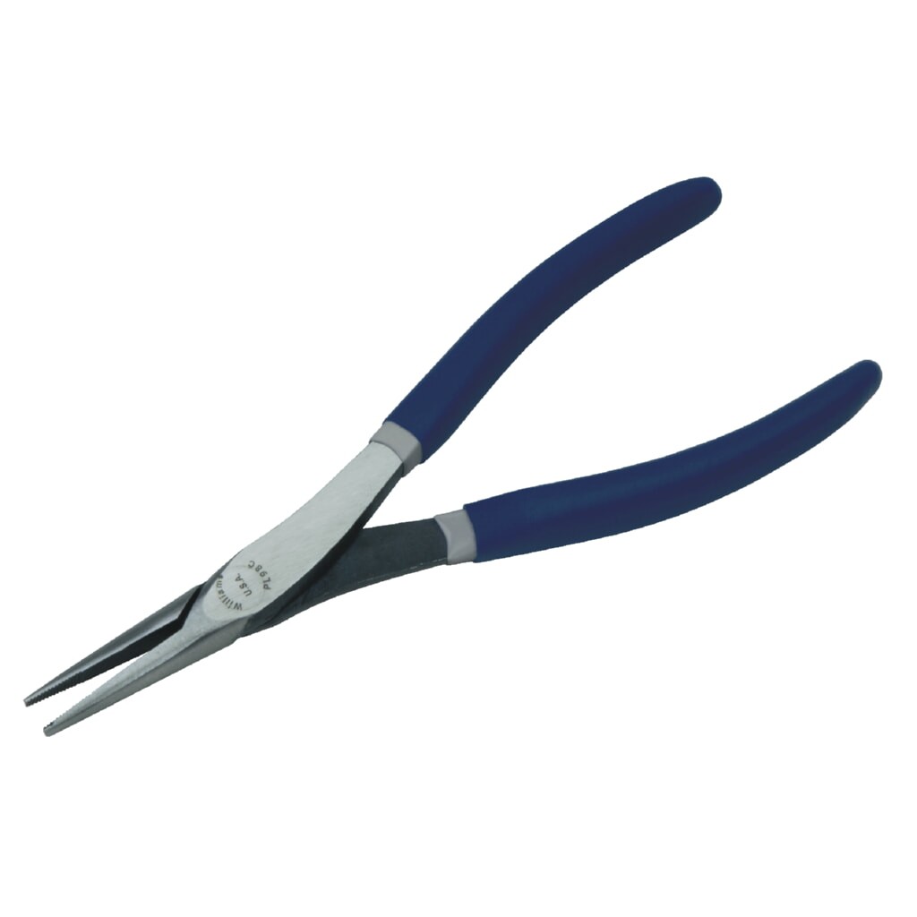 8″-Inch High Leverage Chain Nose Pliers, Double-Dipped Handles, Williams PL-98C