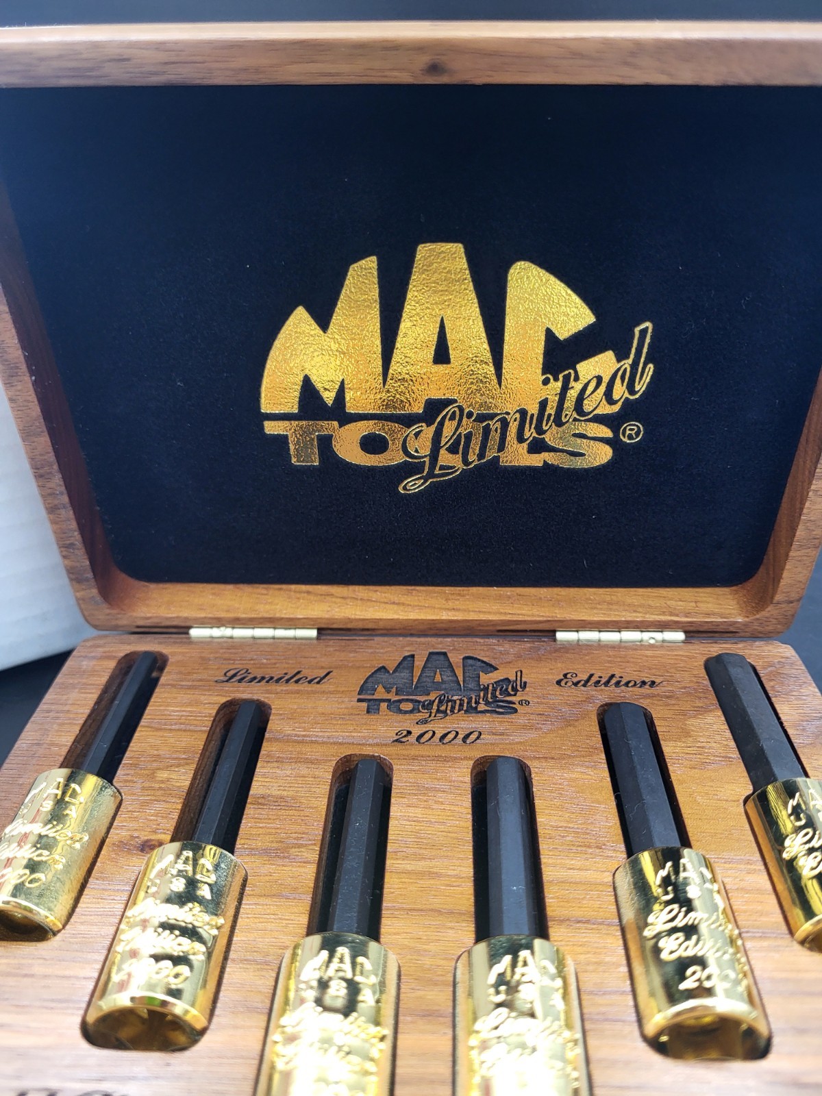 MAC Tools Hex Allen Socket Set Limited Edition 24K Gold Plated USA #0935 NICE