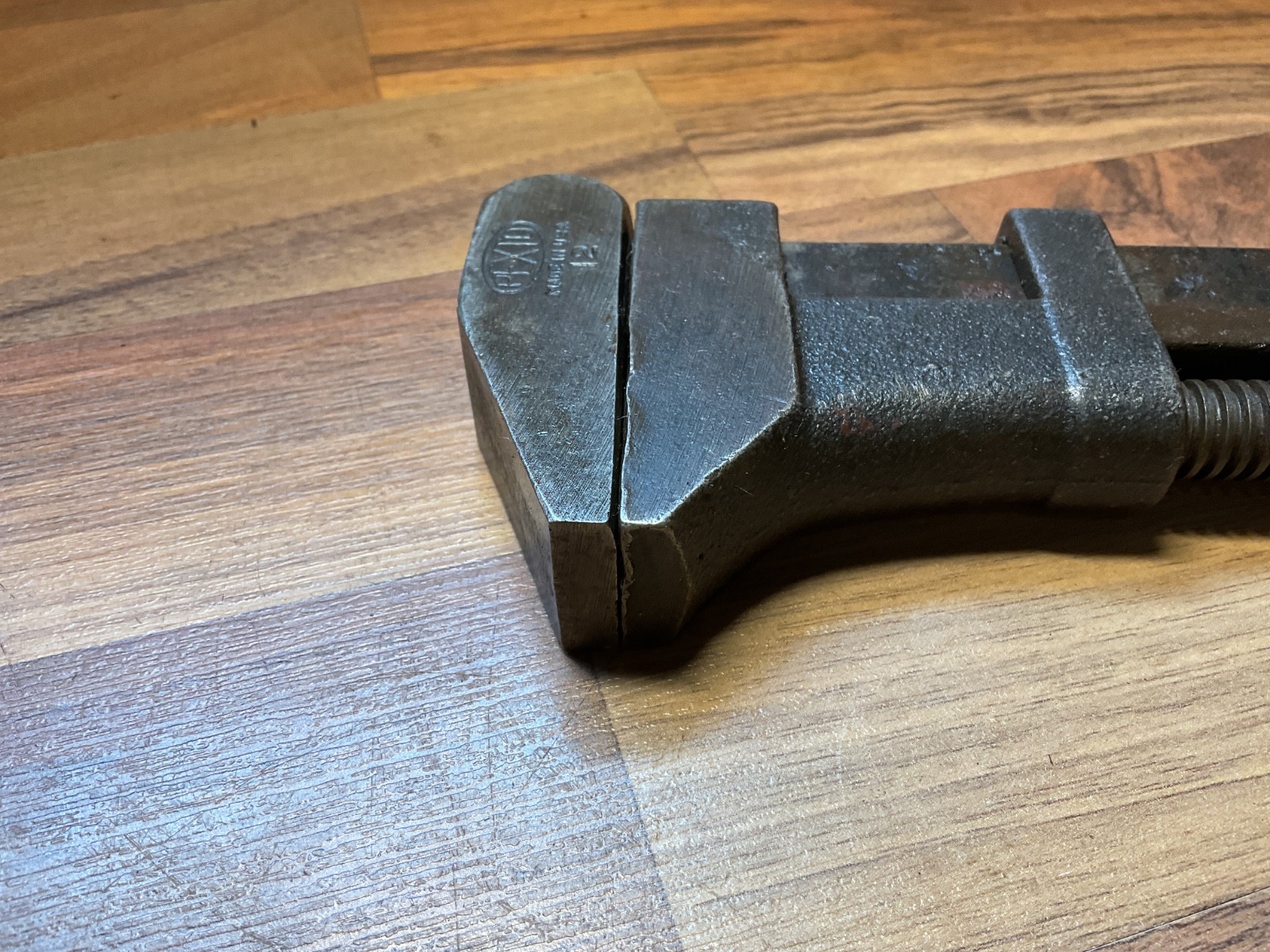 VINTAGE PEXTO U.S.A. 12″ ALL STEEL MONKEY WRENCH w/DECORATIVE GRIP