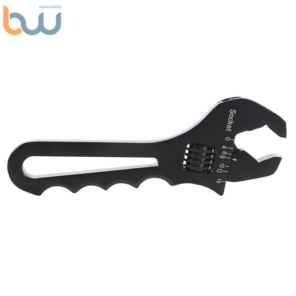 One Black Adjustable Wrench Aluminum Tool Spanner 3AN-16AN For Hose End Fitting