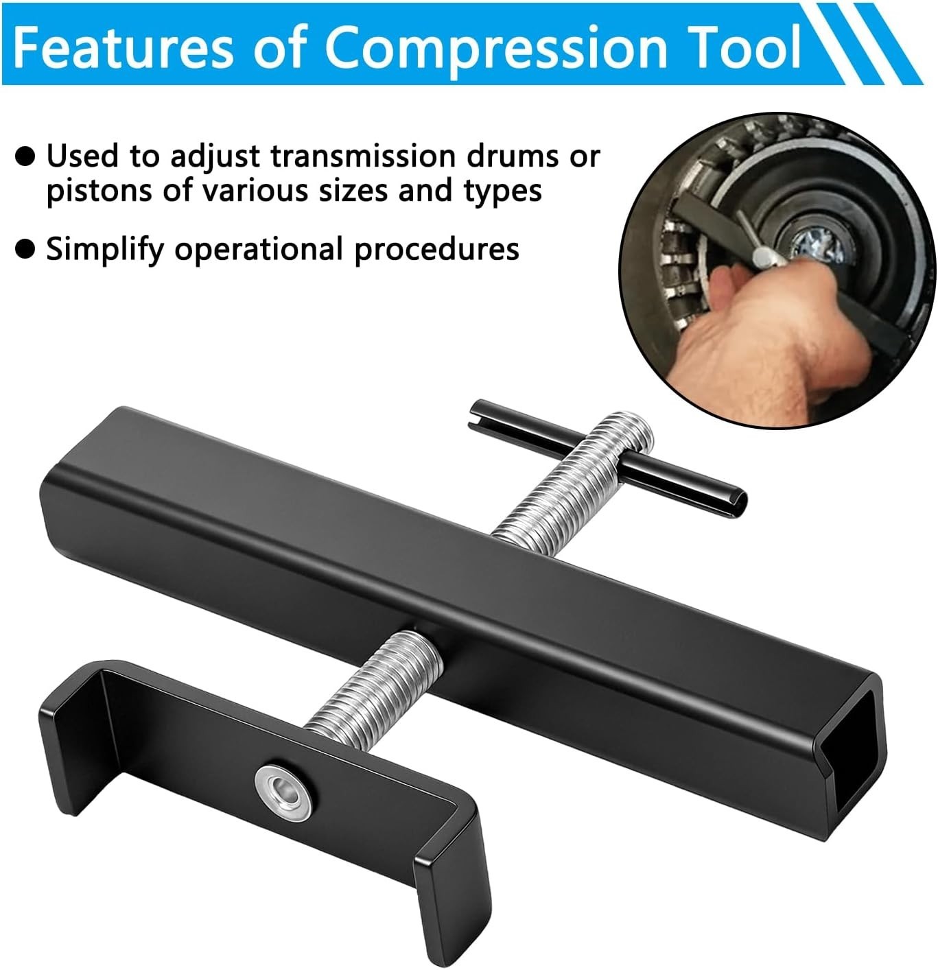 Durable GM Transmission Tool Compatible with 4L60, 4L80-E for Piston Removal