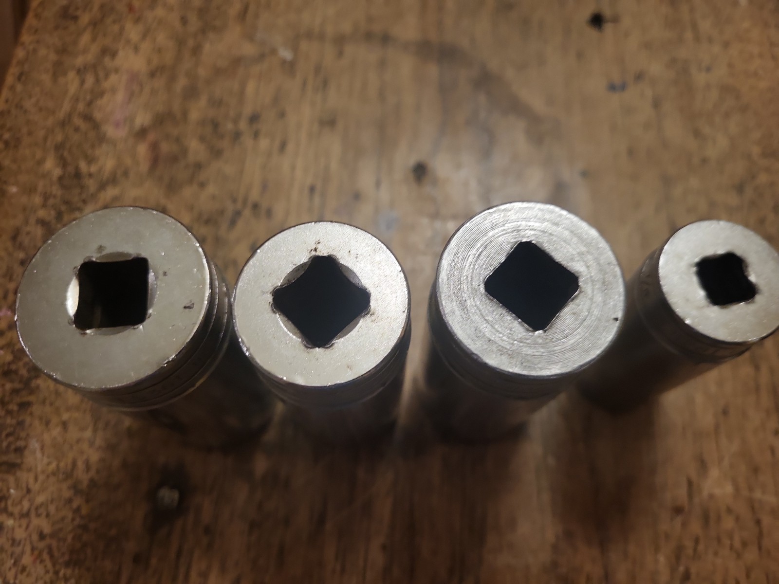 Lot 4 Snap On Deepwell Sockets TS321 TS361 S-341 SFS 281 7/8 1 1 1/16 , 1 1/8