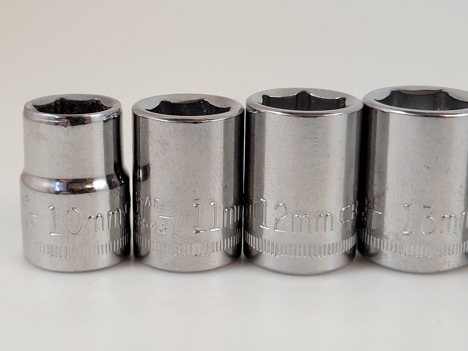 Craftsman S-AF 3/8 Dr. Metric 10 Sockets 10,11,12,13,14,15,16,17,18mm – 6 point