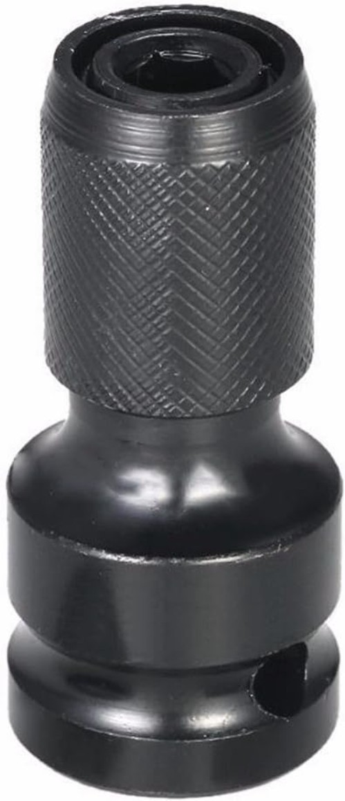 Quick Release 1/2-Inch to 1/4-Inch Hex Socket Adapter – Durable Metal Converter