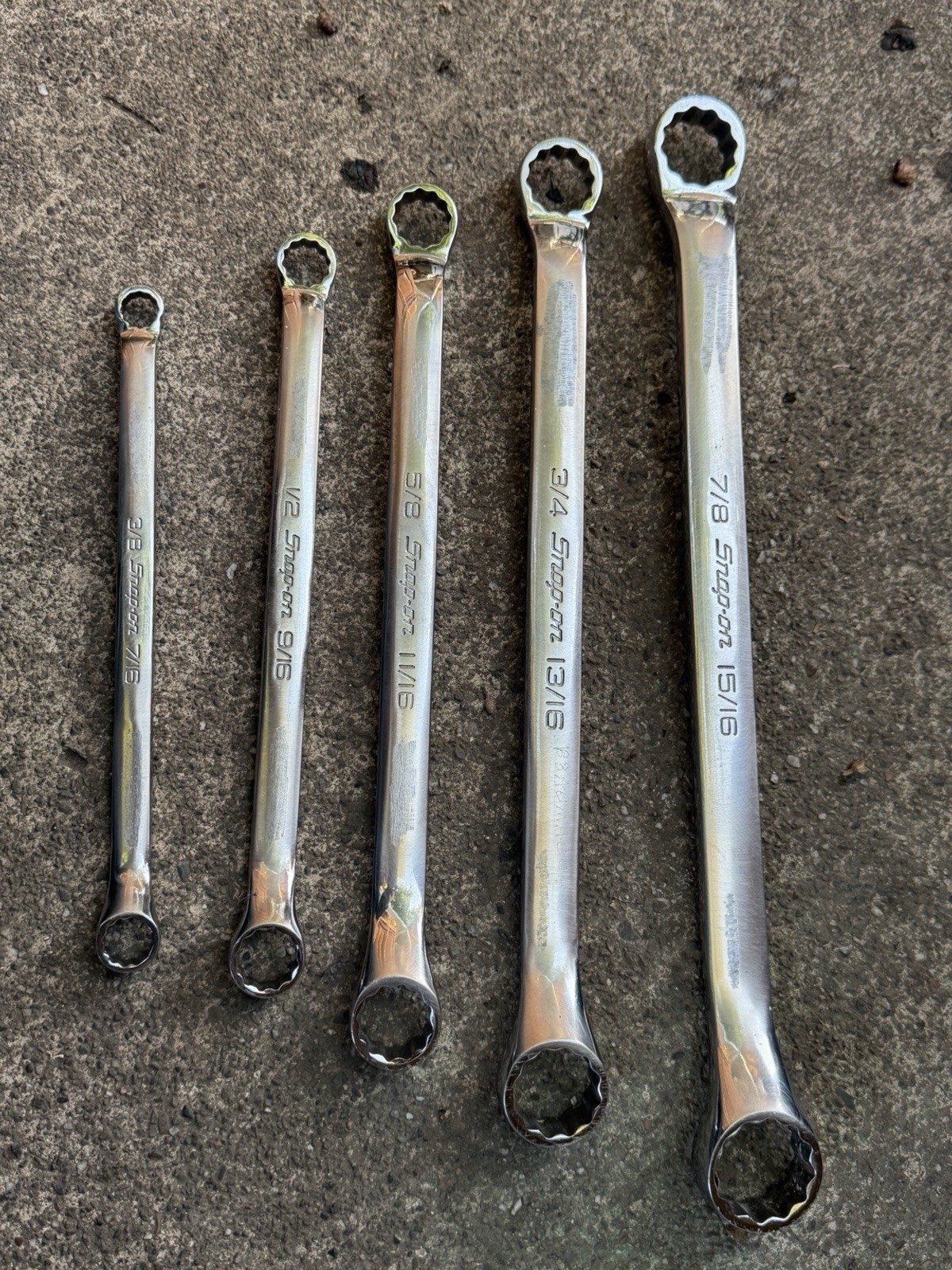 snap on XB2830A wrench set Of 5pc From 3/8”to 15/16”