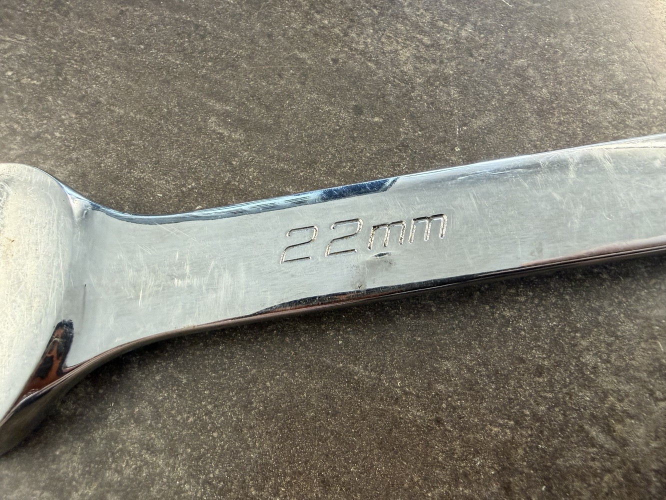 Snap-On Tools OEXM220B 22mm 12 Point Combination Wrench USA Chrome (1115694)