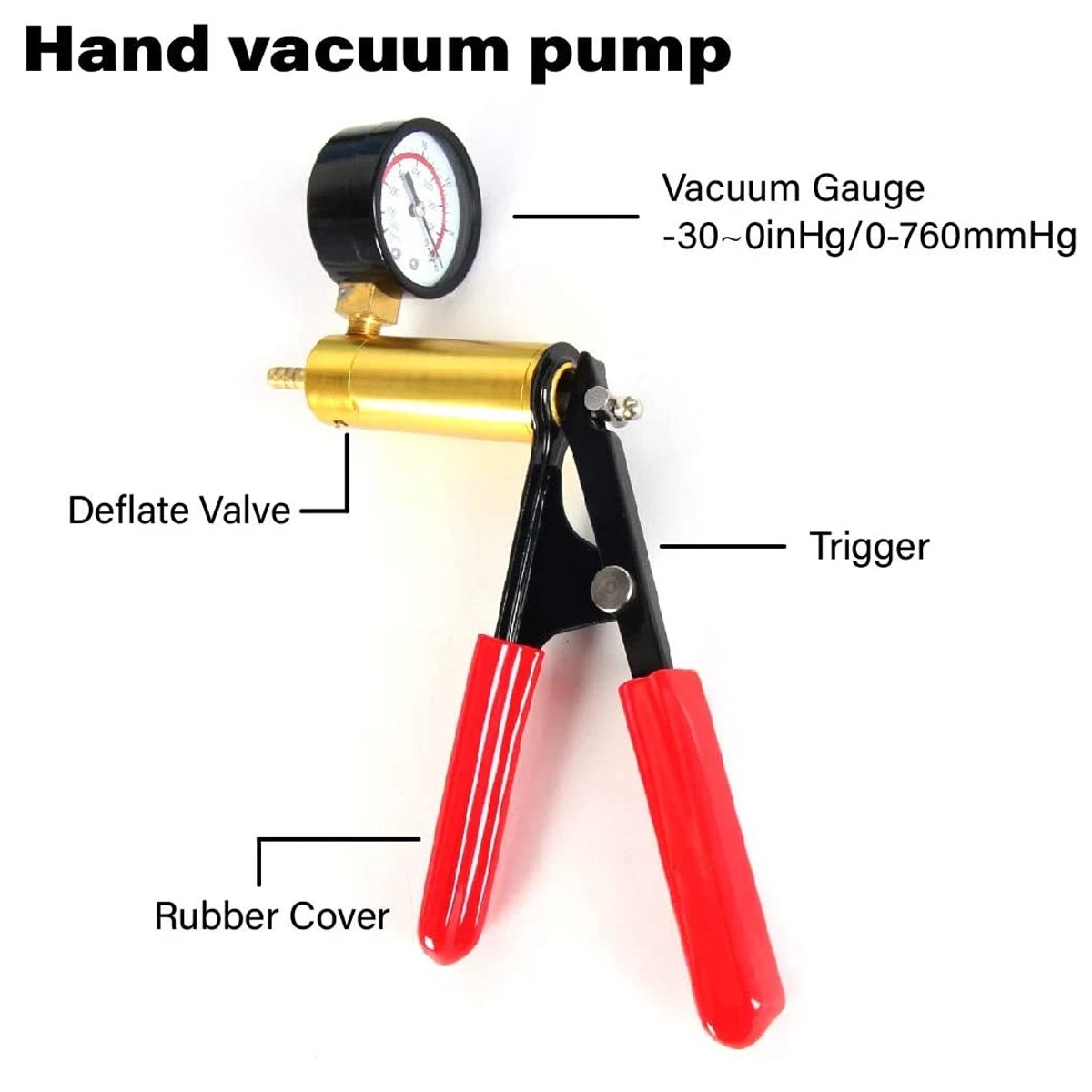 Hand Held Vacuum Pressure Pump Tester Set Brake Fluid Bleeder Bleeding Kit + Box