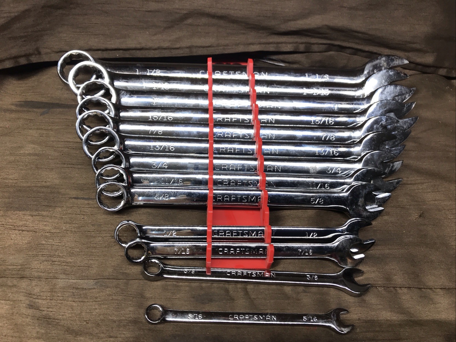 Craftsman 13Pcs. SAE Wrench Set, Size 5/16’ – 1-1/8” Missing 9/16”