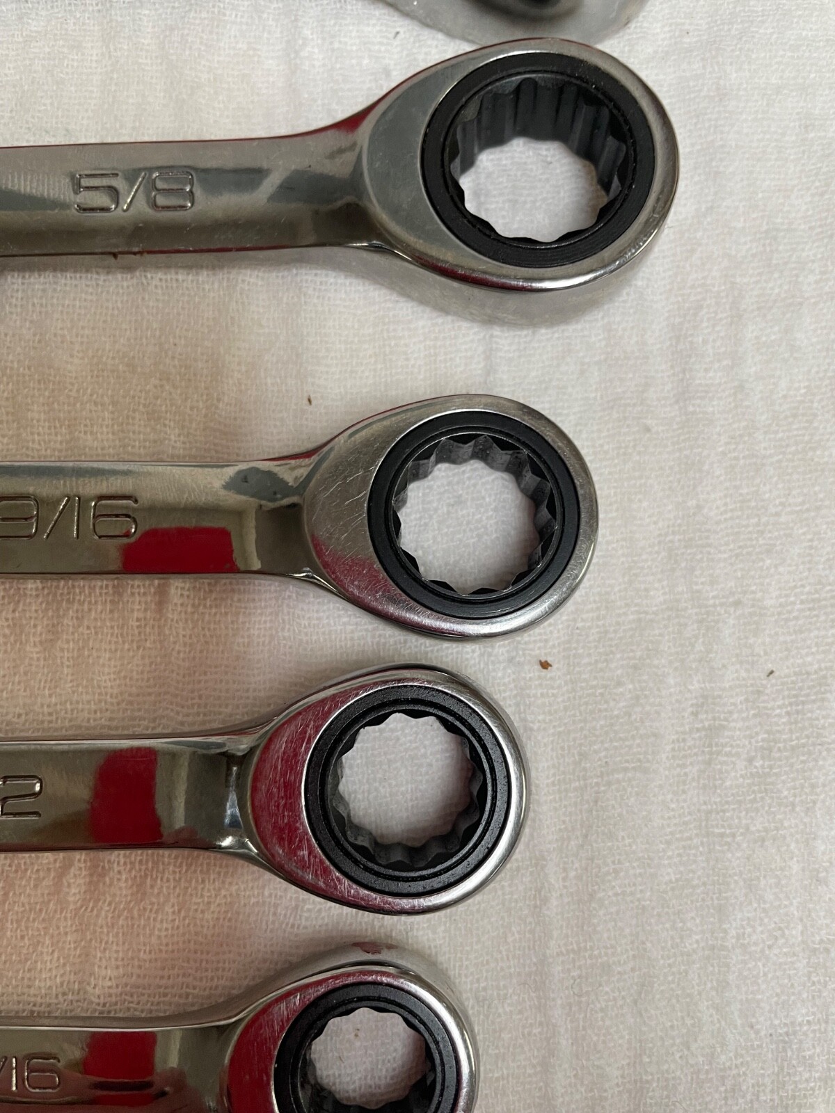 Snap on 7pc Non-Reversing Ratcheting Combo Wrench Set 3/8 – 3/4