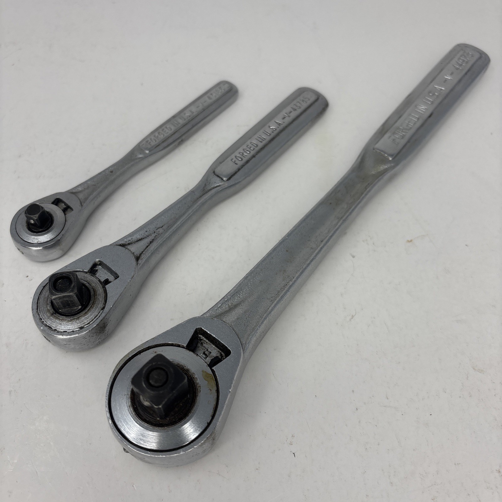 Craftsman USA 3pc -V- Ratchet Set 1/2 3/8 & 1/4 Drive With Oil Port Quick Rel