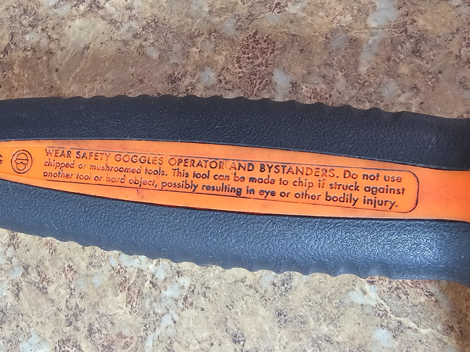Snap On HBBD40 40oz Dead Blow Ball Peen Hammer Orange Pre-owned