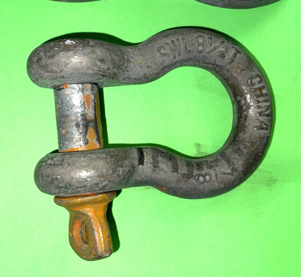 CROSBY & UNKNOWN TOOLS 3 ANCHOR SHACKLES SWL 6-1/2, 8-1/2, 12 TON