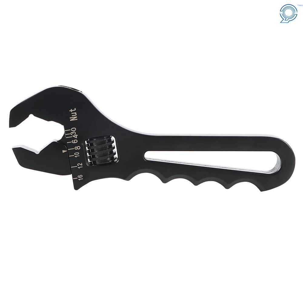Black Adjustable Wrench Aluminum Tool Spanner for Hose End Fitting 3AN-16AN