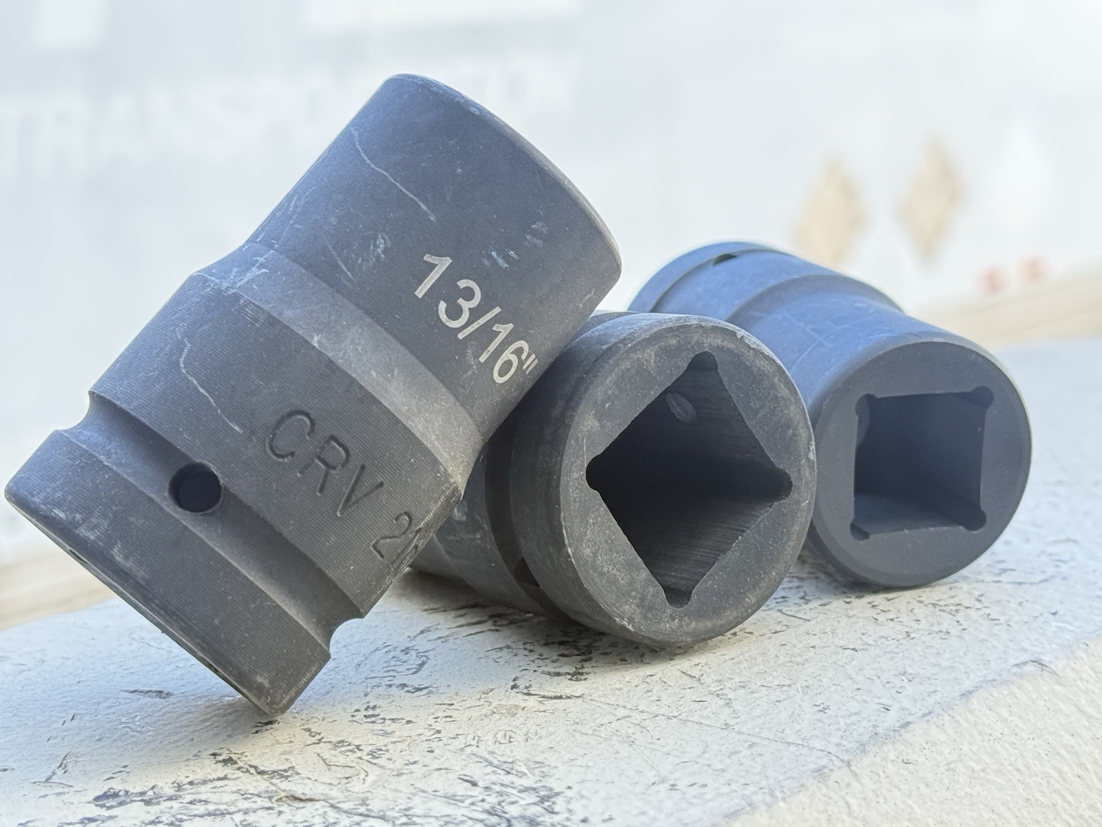 3pcs 1″ DR. Semi Truck Budd Wheel 21mm (13/16”) 4 point Impact Socket Set Cr-V