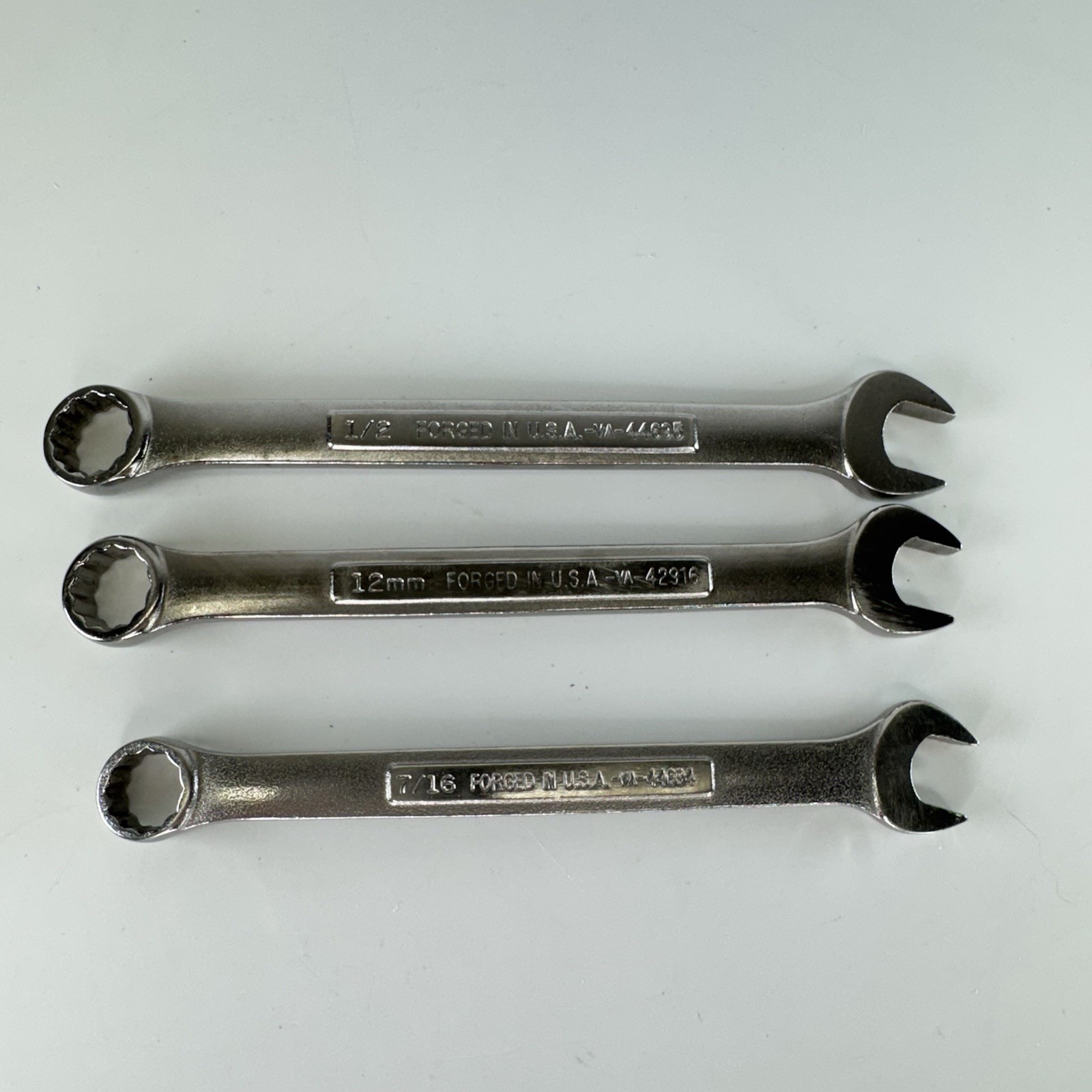 Craftsman Lot of 3 Combination Wrenches 44694 44695 42916 USA
