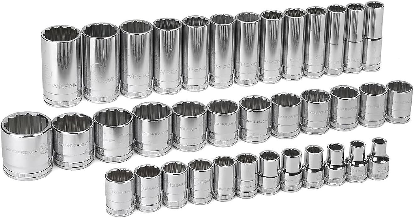 Metric Socket Set with 12 Point Standard & Deep Sockets