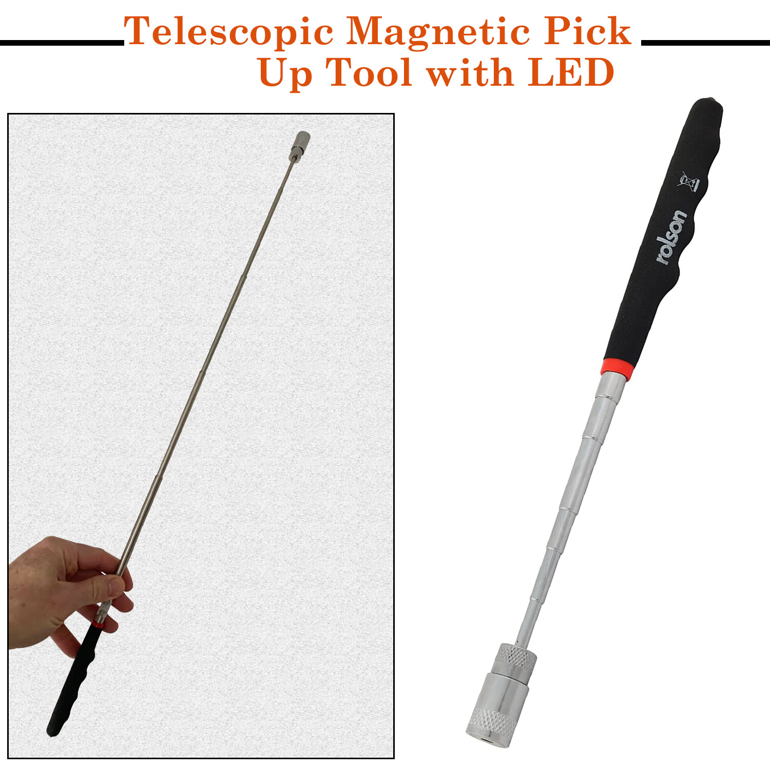 Rolson Telescopic Magnet Extending Stick Tool Long Reach Magnetic Pick Up Tool