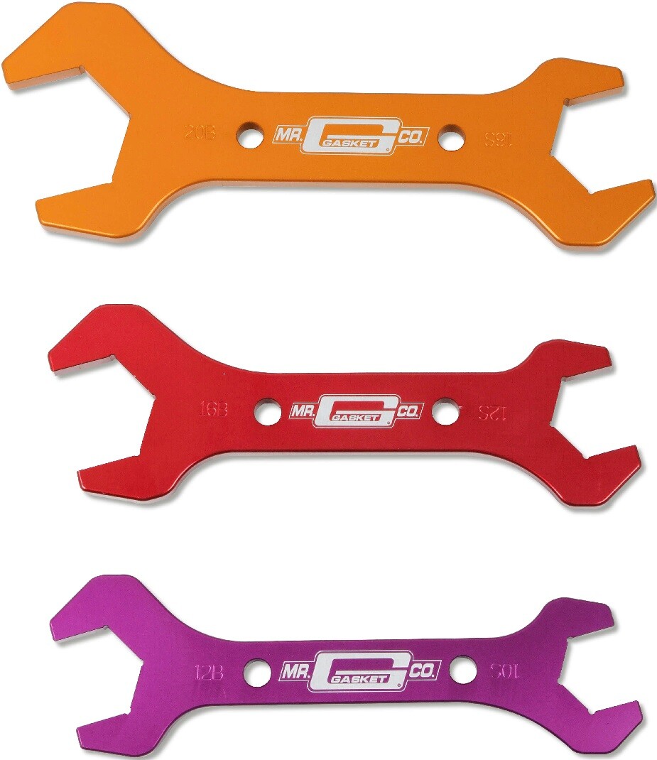 NEW MR. GASKET 7-PIECE AN DOUBLE END WRENCH SET,3 AN TO 20 AN