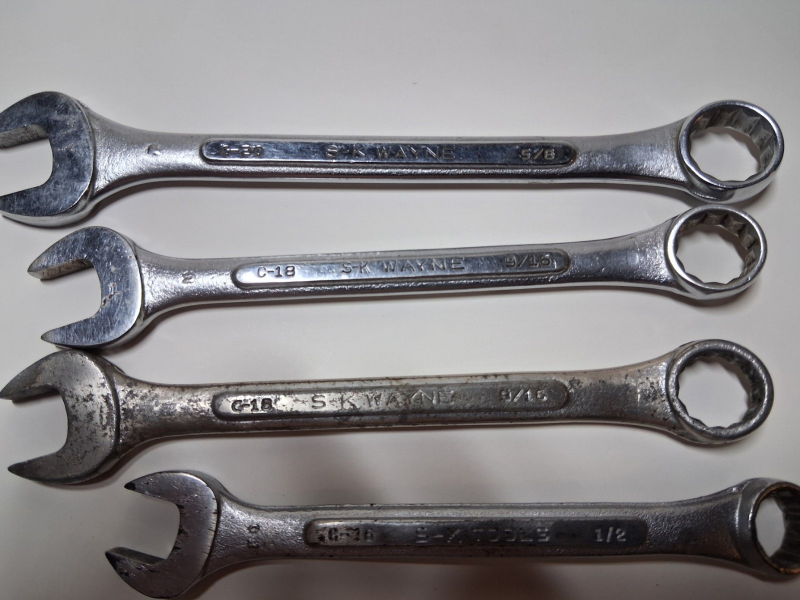 SK 9pccombo wrench lot SAE and metric