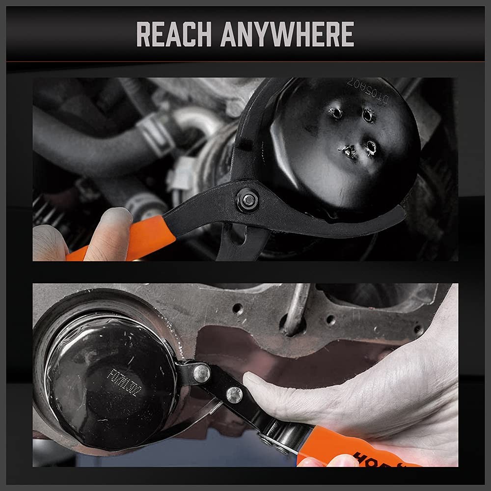 5 PCS Standard Swivel Oil Filter Wrench 23/4″ 51/4″ Adjustable Removal