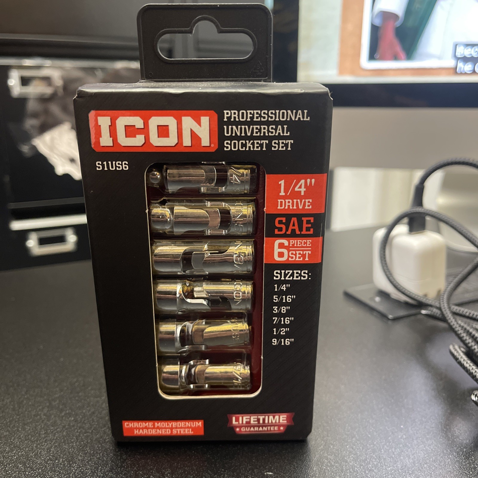 ICON S1US6 PROFESSIONAL UNIVERSAL SOCKET SET SAE 1/4″ DRIVE